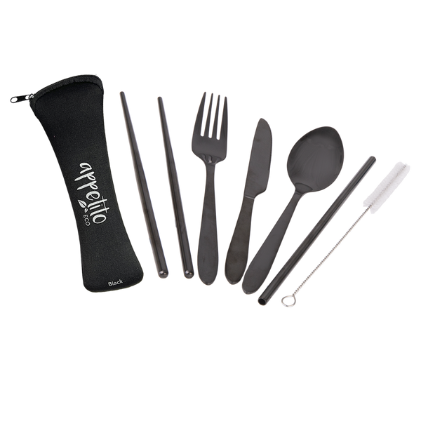 Appetito Traveller's Cutlery Set - 6 Piece Stainless Steel