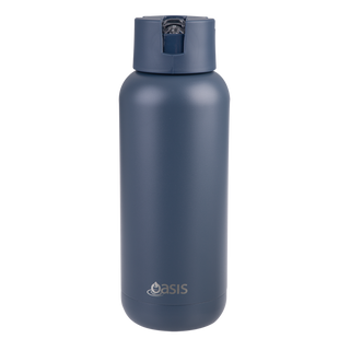Buy indigo Oasis &quot;Moda&quot; Ceramic Lined Stainless Steel Triple Wall Insulated Drink Bottle 1L