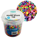 Art Star Assorted Colour and Size Round Beads (4, 6 and 8mm) 340g Tub