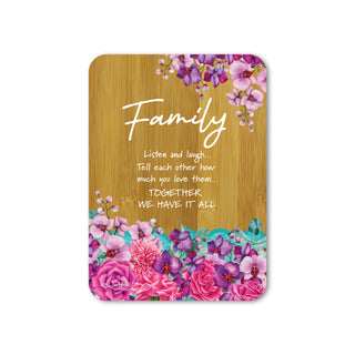 Lisa Pollock Bamboo Affirmation Plaque - Family