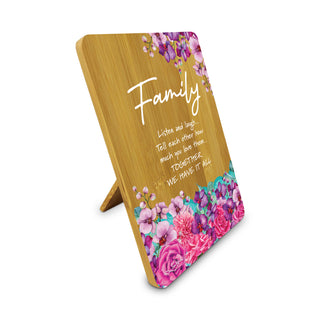 Lisa Pollock Bamboo Affirmation Plaque - Family