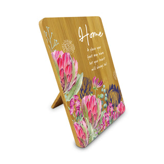 Lisa Pollock Bamboo Affirmation Plaque - Home