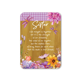 Lisa Pollock Bamboo Affirmation Plaque - Sister