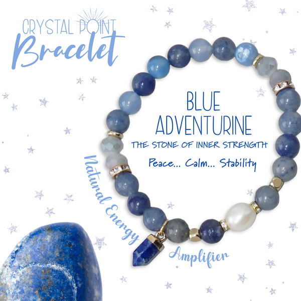 Lisa Pollock Crystal Point Bracelet - Blue Adventurine