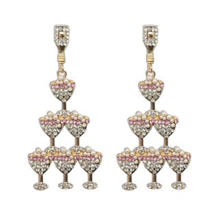 Lisa Pollock Earrings - Happiness Champagne Tower