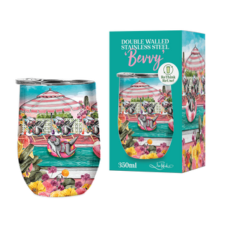 Lisa Pollock Double Walled Stainless Steel Bevvy - Koala Pool Party