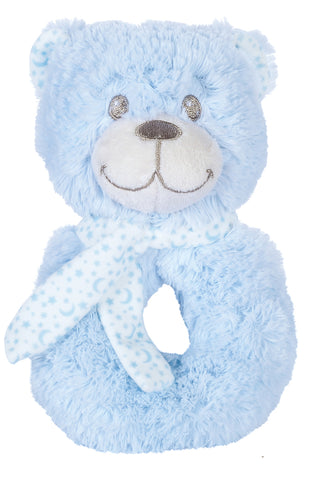 Snuggle Pets - Blue Teddy Rattle