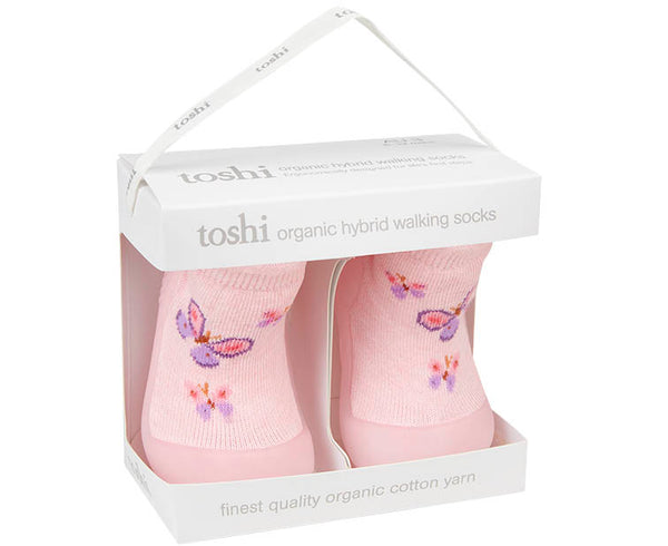 Toshi Organic Hybrid Walking Socks - Butterfly Bliss