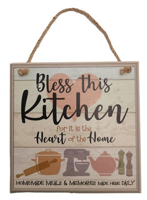 At home vintage sign - Bless this kitchen