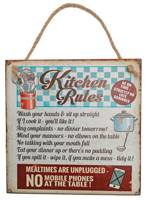 At home vintage sign - Kitchen Rules