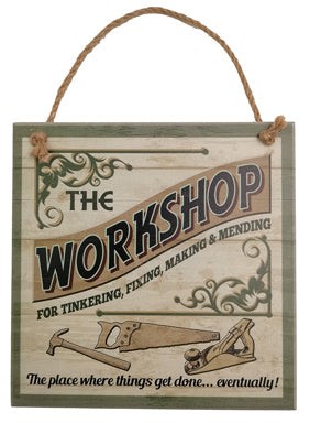 At home vintage sign - Workshop