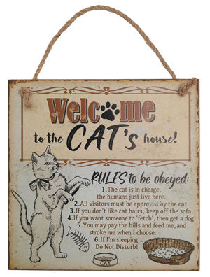 At home vintage sign - Cats House