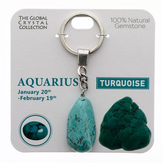 TSK - Gemstone Jewellery - Aquarius Keyring