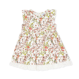 Indigo & Lellow Eva Ruffle Sleeve Dress - Floral Blossom