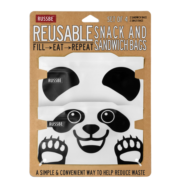 Reusable Snack and Sandwich bags - Panda