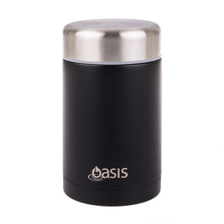 Oasis Insulated Food Flask 450ml - Matt Black