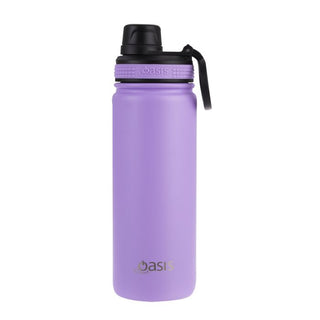 Buy lavender Oasis Challenger Double Walled Insulated Double Walled Screw Cap 550ml bottle