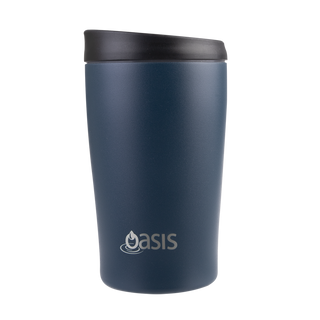 Buy navy Oasis Stainless Steel Double Wall Insulated Travel Cup 380ml