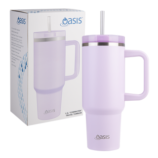 Buy orchid Oasis Stainless Steel Double Wall Insulated Commuter Travel tumbler 1.2L