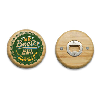 Lisa Pollock Crack a Coldie Magnetic Bottle Opener - Beer is the answer