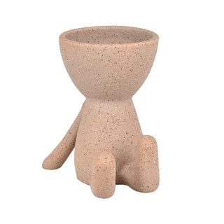 Colby Ceramic Pot Nude Sand - 12cmx11.5cm