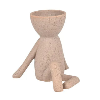 Colby Ceramic Pot Nude Sand - 13.5cmx14cm
