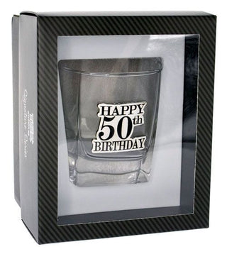 50th Badged Scotch Glass