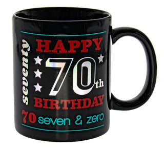70th Black Holo Mug