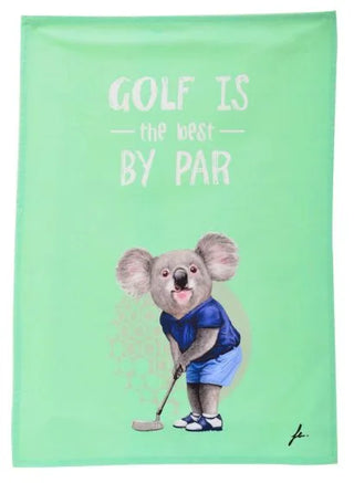 Sporty Koala Tea Towel - Golf Is The Best By Par