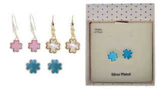 Equilibrium Mother of Pearl Clover Earrings