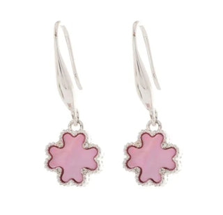 Buy pink Equilibrium Mother of Pearl Clover Earrings