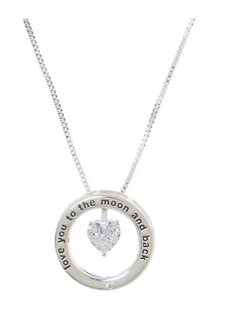Buy love-you-to-the-moon-and-back Equilibrium Message Ring Necklace