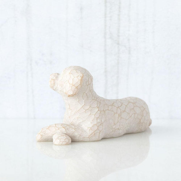 Willow Tree Figurine - Love My Dog (small lying)