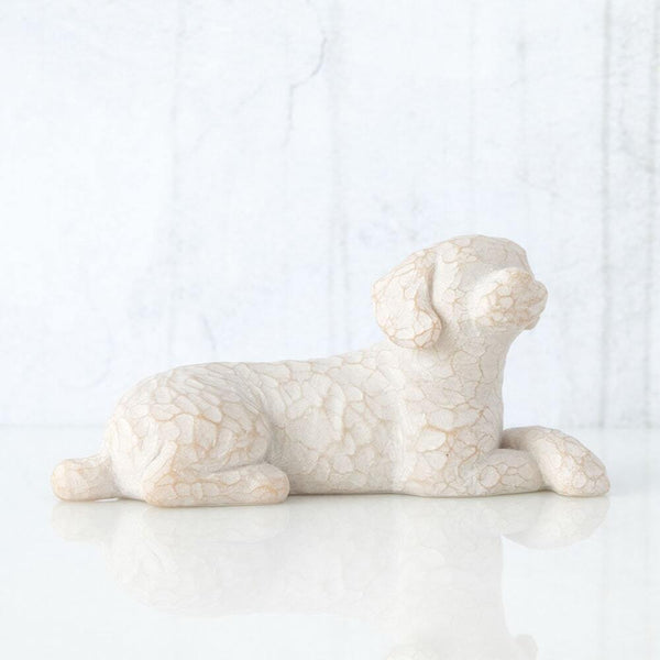 Willow Tree Figurine - Love My Dog (small lying)