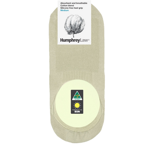 Humphrey Law - Cotton Blend Invisible Sock with Silicone Free Heel Grip