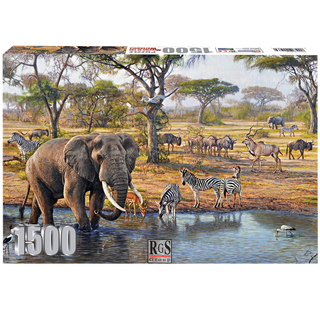 Meeting at the Waterhole 1500 Piece Jigsaw Puzzle
