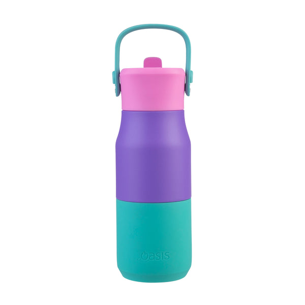 Oasis Stainless Steel Double Wall Insulated Jnr Drink Bottle sipper 400ml