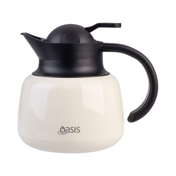 Oasis Stainless Steel Double Wall Insulated Tea Pot w Strainer 750ml