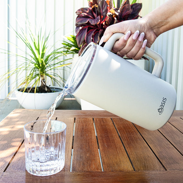 Oasis Ceramic Lined Stainless Steel Triple Wall Water Pitcher 1.5ltr