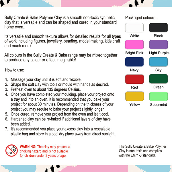 Sully Polymer Clay Create & Bake