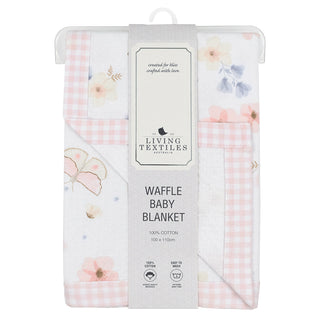 Living Textiles Cot Waffle Blanket - Butterfly Garden