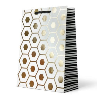 Premium Gift Bag Medium - Foiled Honeycomb Pattern