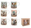 ceramic bug art mugs with cute scrap metal images printed