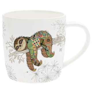 ceramic bug art mugs with cute sloth picture