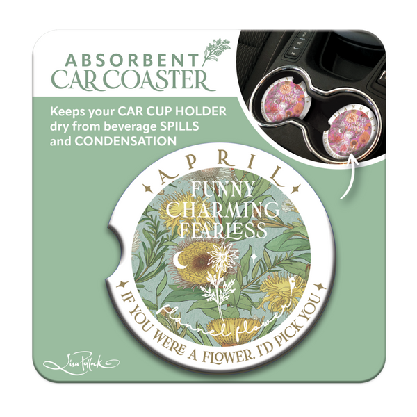 Lisa Pollock Car Coaster - April