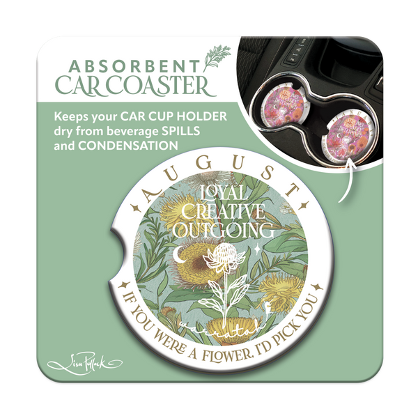 Lisa Pollock Car Coaster - August