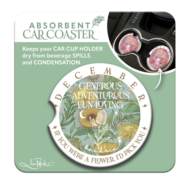 Lisa Pollock Car Coaster - December