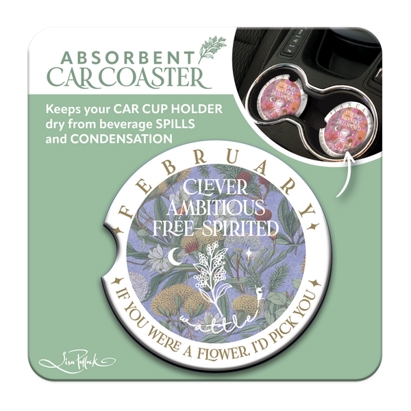 Lisa Pollock Car Coaster - February