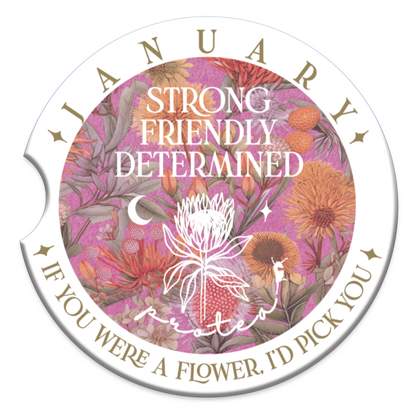 Lisa Pollock Car Coaster - January