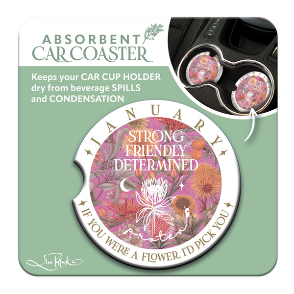 Lisa Pollock Car Coaster - January